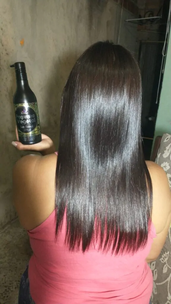 Progressiva vegetal Havana resultado cabelo liso cliente